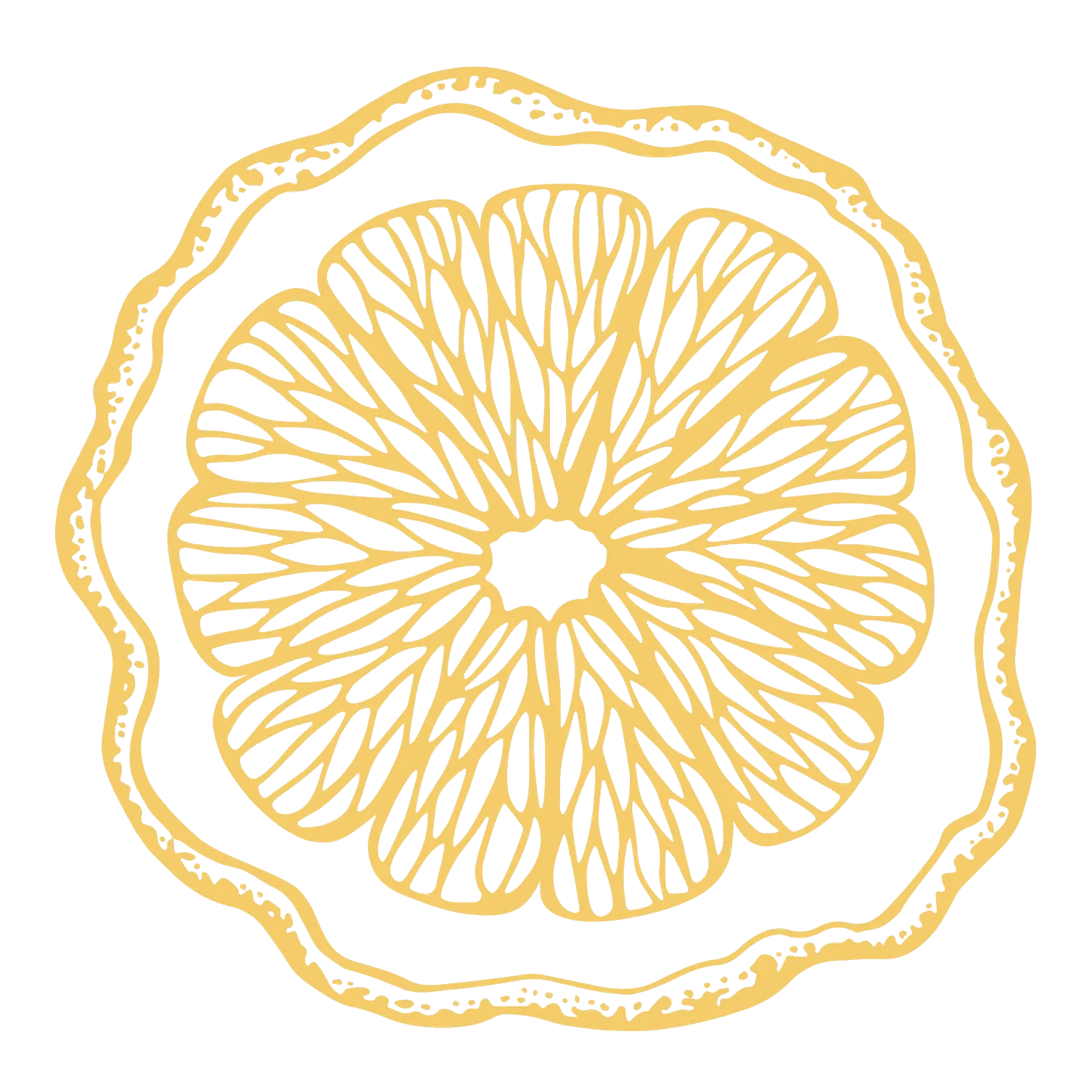 A golden ornamental &ldquo;tree of life&rdquo; emblem with branching roots and leaves inside a decorative circular border.